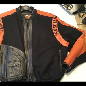 Leather and Wool Harley Riding Jacket